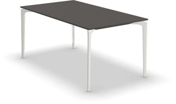 Fast Allsize tafel met gespikkeld tafelblad - speckled antraciet - white - 160 x 90 cm