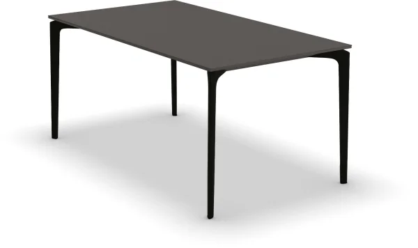 Fast Allsize tafel met gespikkeld tafelblad - speckled antraciet - zwart - 160 x 90 cm