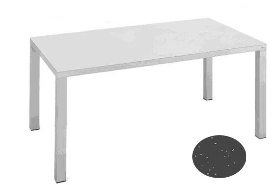 Fast Easy tafel - 100 - grijs-metallic - 100 x 220 cm