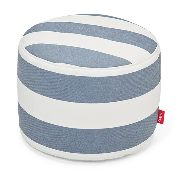 Fatboy-collectie Point outdoor poef stripe ocean blauw