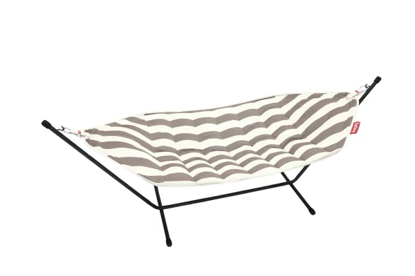fatboy Headdemock Hangemat Superb incl. frame - stripe cacao - Black