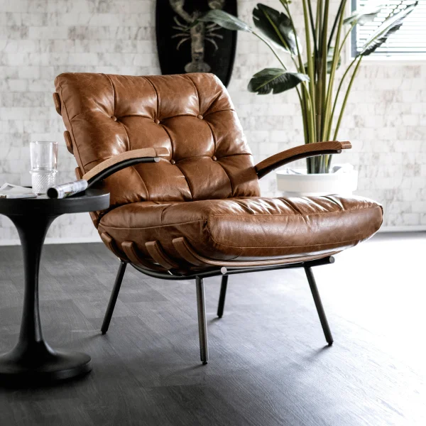 Fauteuil Bastiaan - cognac java leder