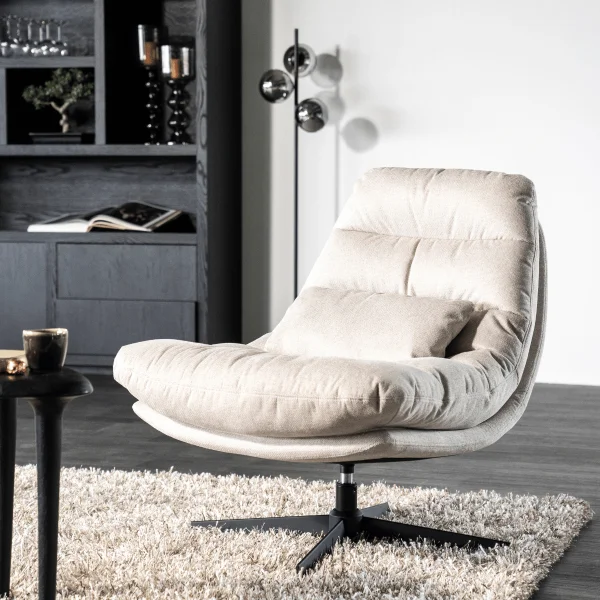 Fauteuil Cooper met kussen - beige Houston