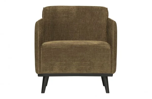 Fauteuil Statement Ribstof met armleuning - Groen