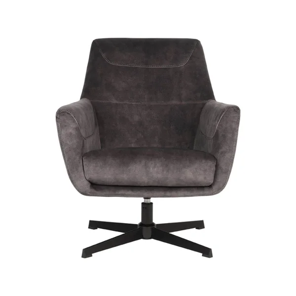 Fauteuil Toby - Antraciet Velours