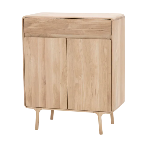 Fawn cabinet houten opbergkast whitewash - 90 x 110 cm