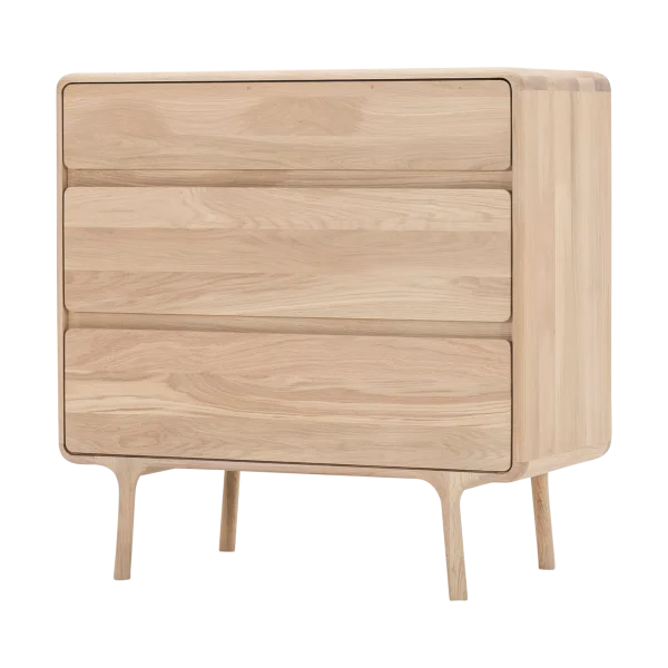 Fawn drawer houten ladekast whitewash - 90 x 90 cm