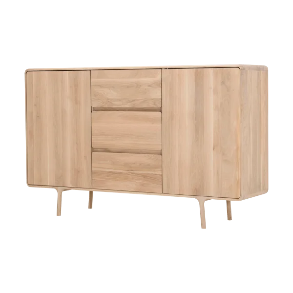 Fawn dresser houten ladekast whitewash - 180 x 110 cm