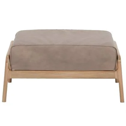 Fawn hocker natural Dakar Leather Stone