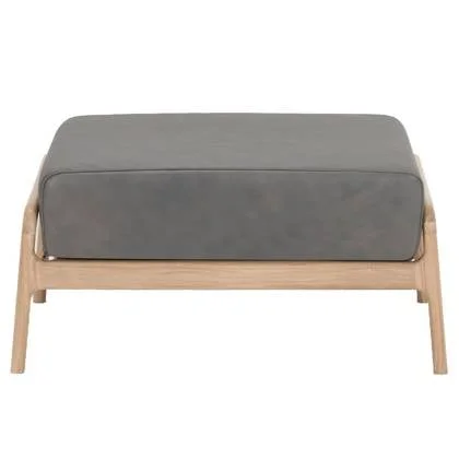 Fawn hocker whitewash Dakar Leather Grey