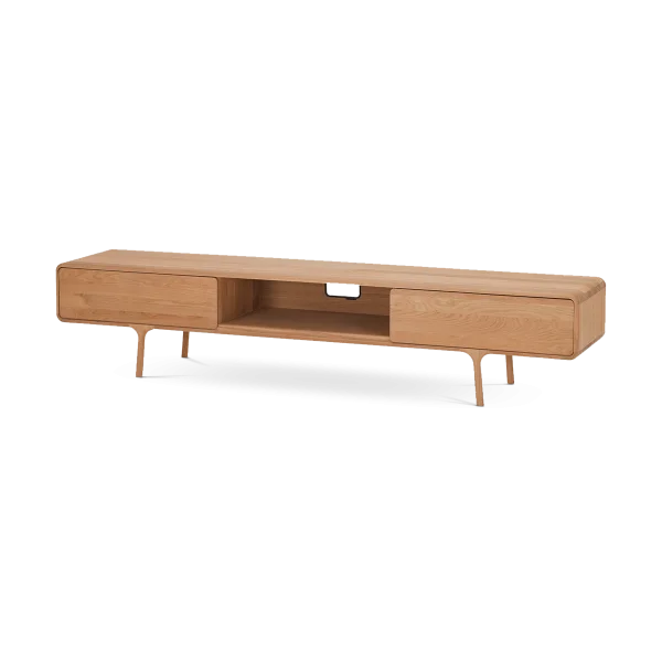 Fawn lowboard 2 drawers houten tv meubel naturel - 220 x 45 cm