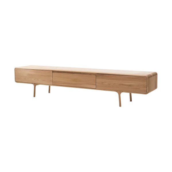 Fawn lowboard 3 drawers houten tv meubel naturel - 220 x 45 cm