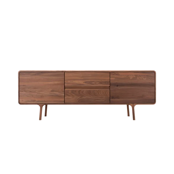 Fawn sideboard houten dressoir walnut - 180 x 45 cm