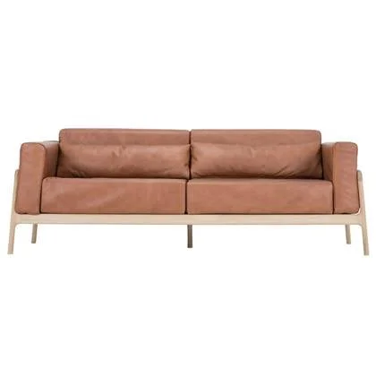 Fawn sofa 3-zits Dakar Leather Whiskey
