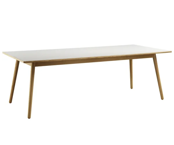 FDB Møbler C35 eettafel - lichtgrijs - 95 x 220 cm