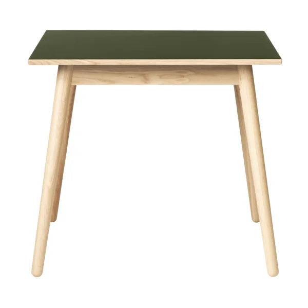 FDB Møbler C35A eettafel 82x82 cm Olive green-oak nature lacquered