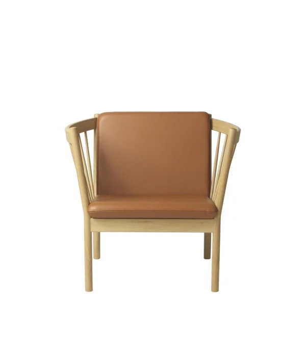 FDB Møbler J146 Fauteuil - leder cognac - natuur