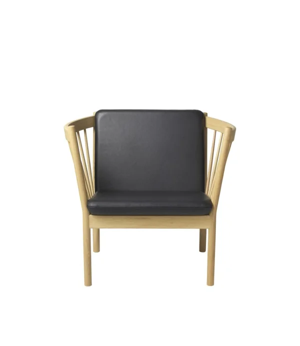 FDB Møbler J146 Fauteuil - leder zwart - natuur