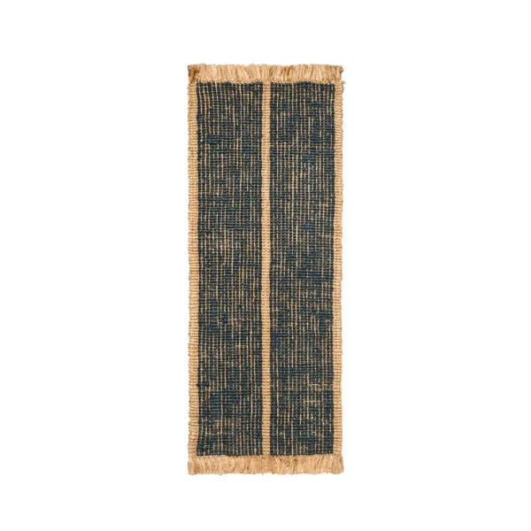 ferm LIVING - Athens Stripes Vloerkleed 80x200 Natural/Ink Blue
