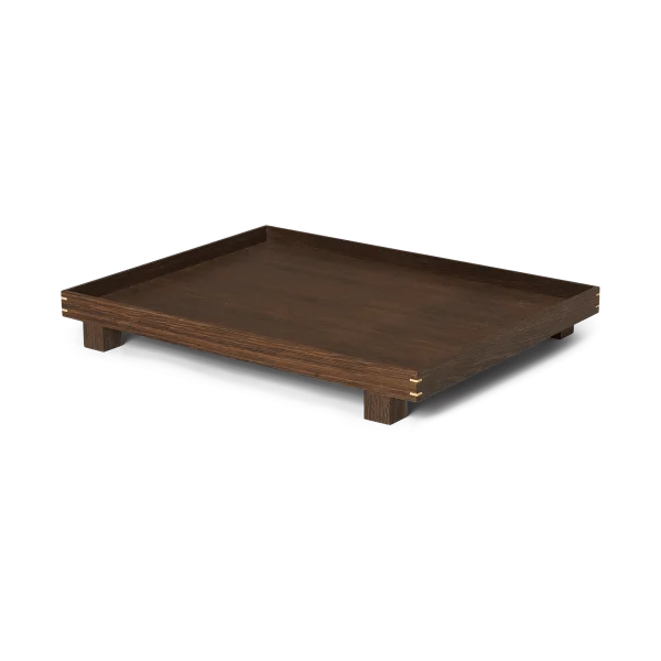 ferm LIVING Bon houten dienblad large Smoked oak