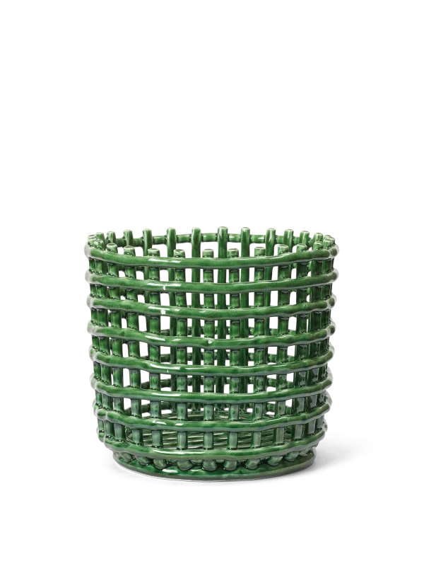 Ferm Living Ceramic Mand - groot - emerald green