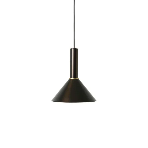 Ferm Living - Collect Hanglamp Cone High Black Brass