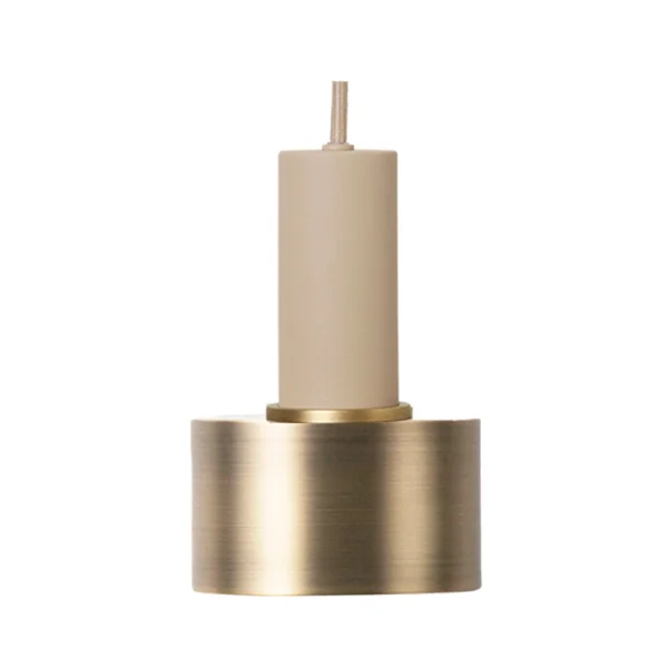 Ferm Living - Collect Hanglamp Disc Low Brass/Cashmere