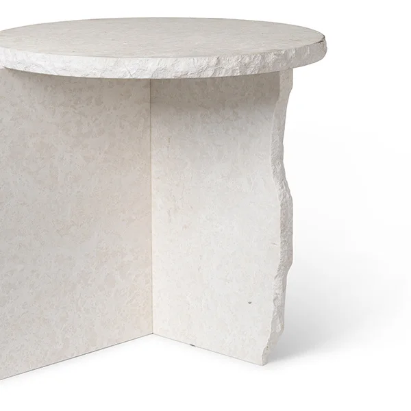 ferm LIVING-collectie Bijzettafel Mineral Sculptural Bianco Curia