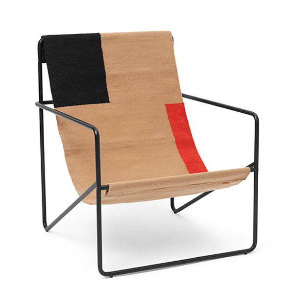 ferm LIVING-collectie Desert Chair - zwart/Block