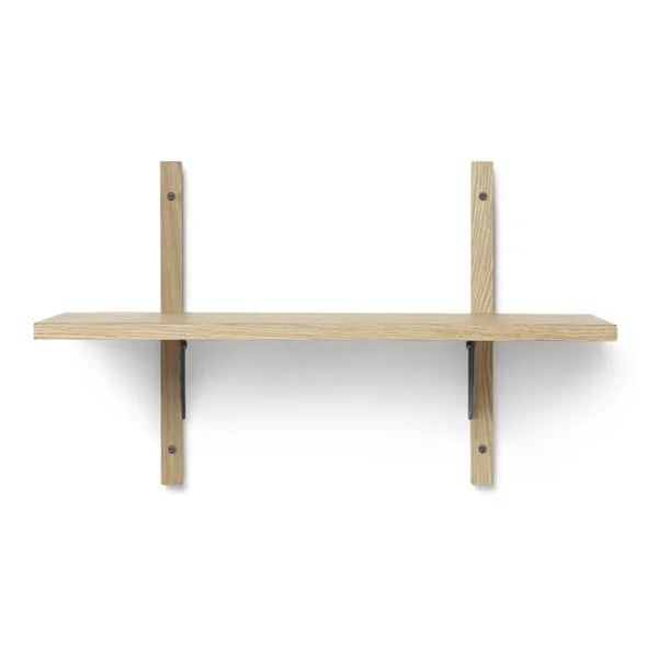 ferm LIVING-collectie Houten wandrek Sector S/N - eiken - zwart Brass