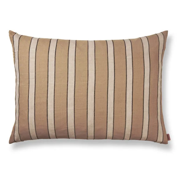 ferm LIVING-collectie Katoenen sierkussen bruin Large Stripe