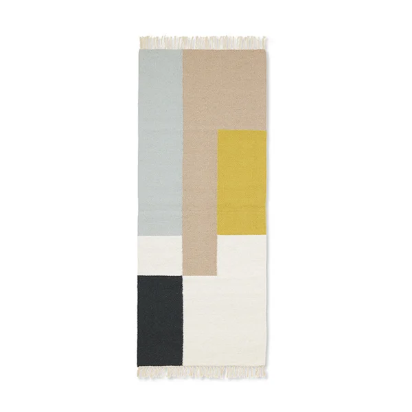 ferm LIVING-collectie Kelim loper Squares 180x70cm