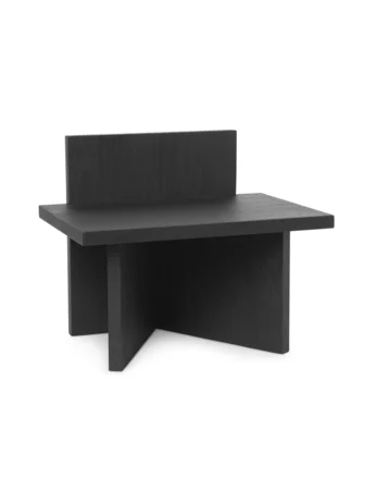 ferm LIVING-collectie Kruk Oblique black stained ash