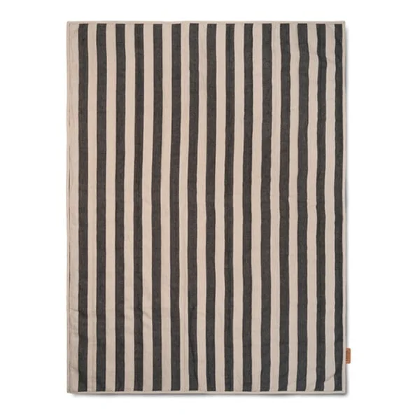 ferm LIVING-collectie Quilt deken Zand/Zwart 120x170