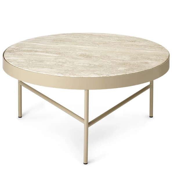 ferm LIVING-collectie Salontafel Travertine Cashmere groot 70,5 cm