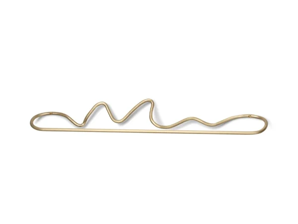 ferm LIVING Curvature Handdoekhouder - brass