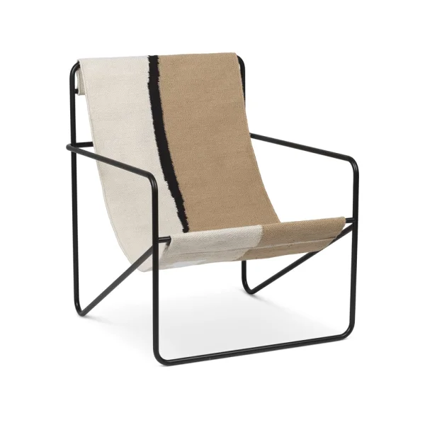 Ferm Living Desert loungefauteuil soil, zwart frame