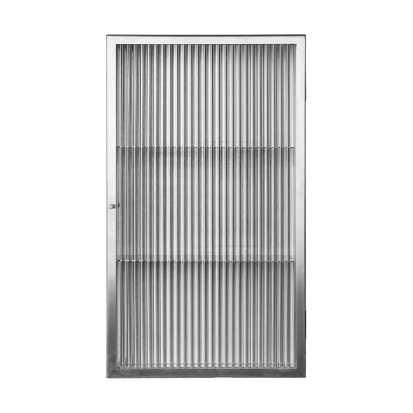 Ferm Living Haze wandkastje Reeded glass - stainless steel
