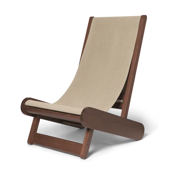 ferm LIVING Hemi loungefauteuil Dark stained, natural