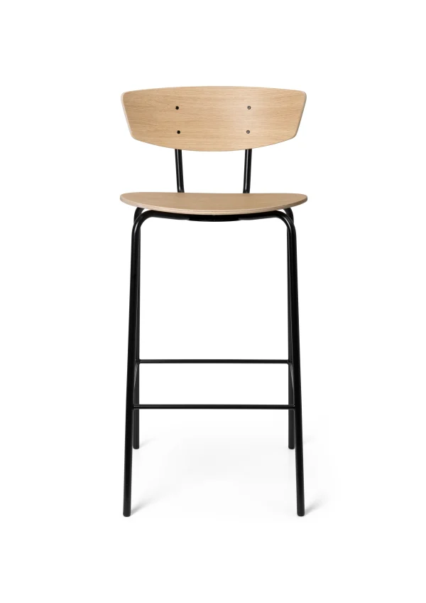 ferm LIVING Herman Barstoel - wit geolied - eiken - Zithoogte 64 cm