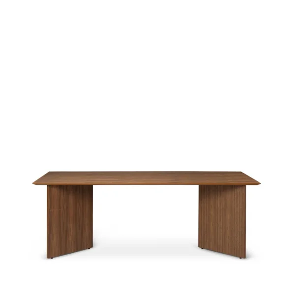 ferm LIVING Mingle eettafel walnut veneer, 210cm, poten met hoek walnootfineer