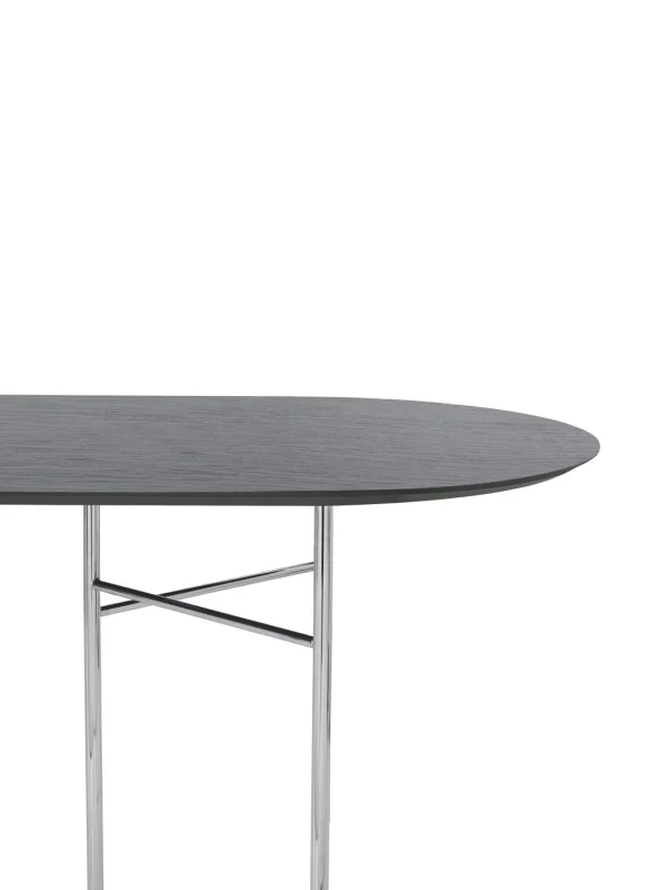 ferm LIVING Mingle tafelblad ovaal - zwart gefineerd - 220 cm