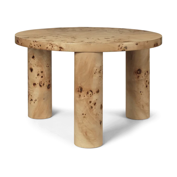 ferm LIVING Post salontafel small Ø65 cm Burl veneer