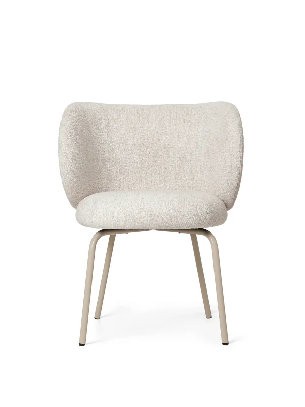 ferm LIVING Rico Eetkamerstoel  - off-white (Bouclé) - cashmere