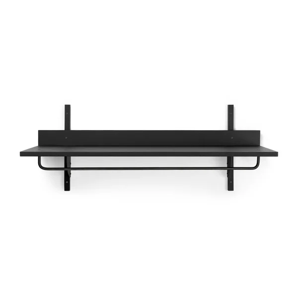 ferm LIVING Sector plank met stang 37x87 cm Black ash-black brass