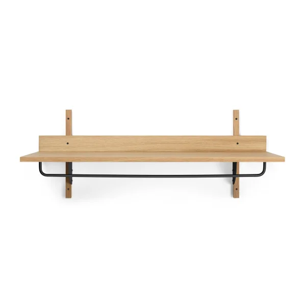 ferm LIVING Sector plank met stang 37x87 cm Oak-black brass