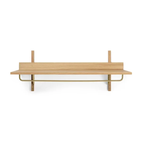 ferm LIVING Sector plank met stang 37x87 cm Oak-brass