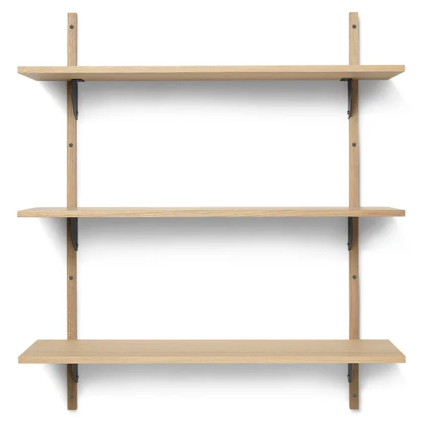 ferm LIVING Sector plank triple wide Eiken-zwart