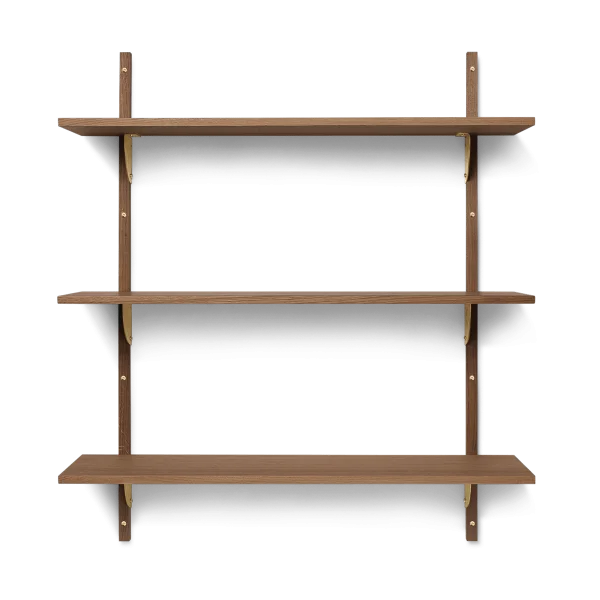 ferm LIVING Sector plank triple wide Smoked Oak, brass