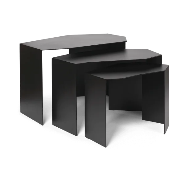 ferm LIVING Shard cluster tafel 3-pack Black